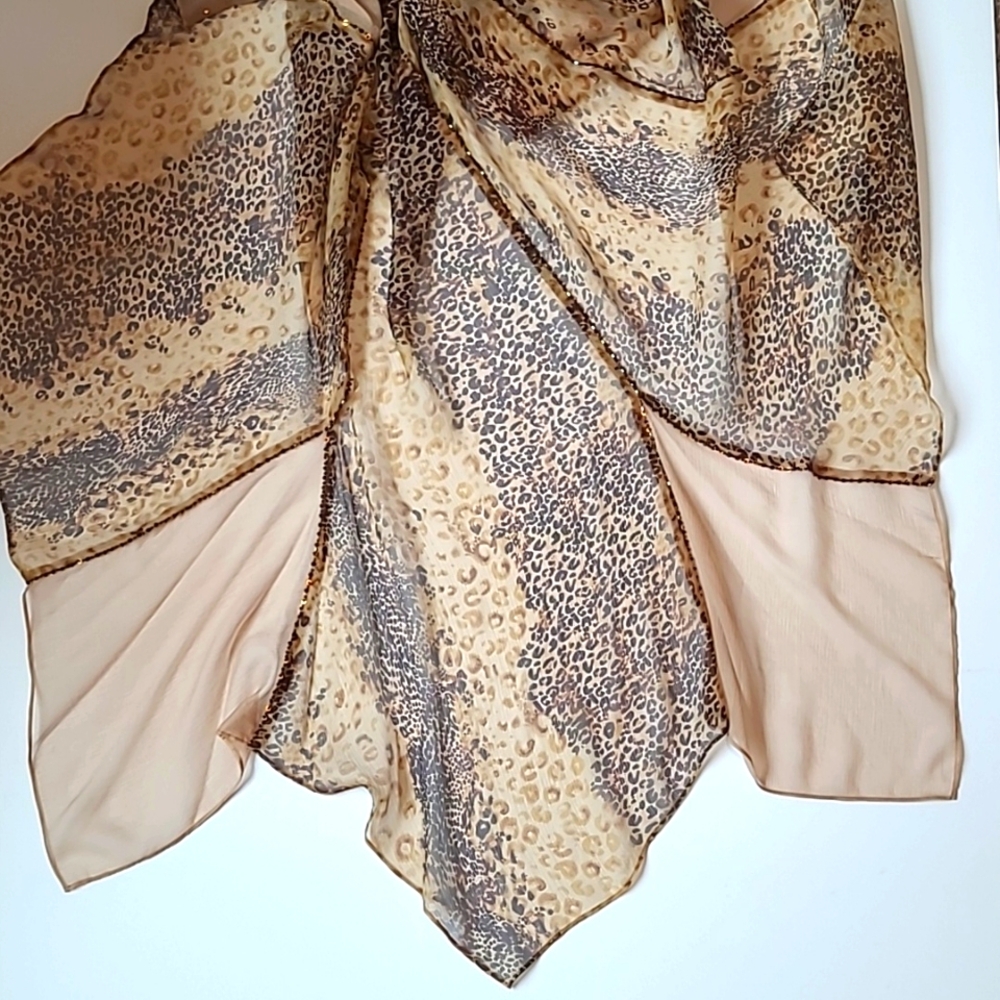 LAUNDRY by Shelli Segal 100% Silk Beaded Embellished Asymmetrical Skirt - Picture 5 of 8